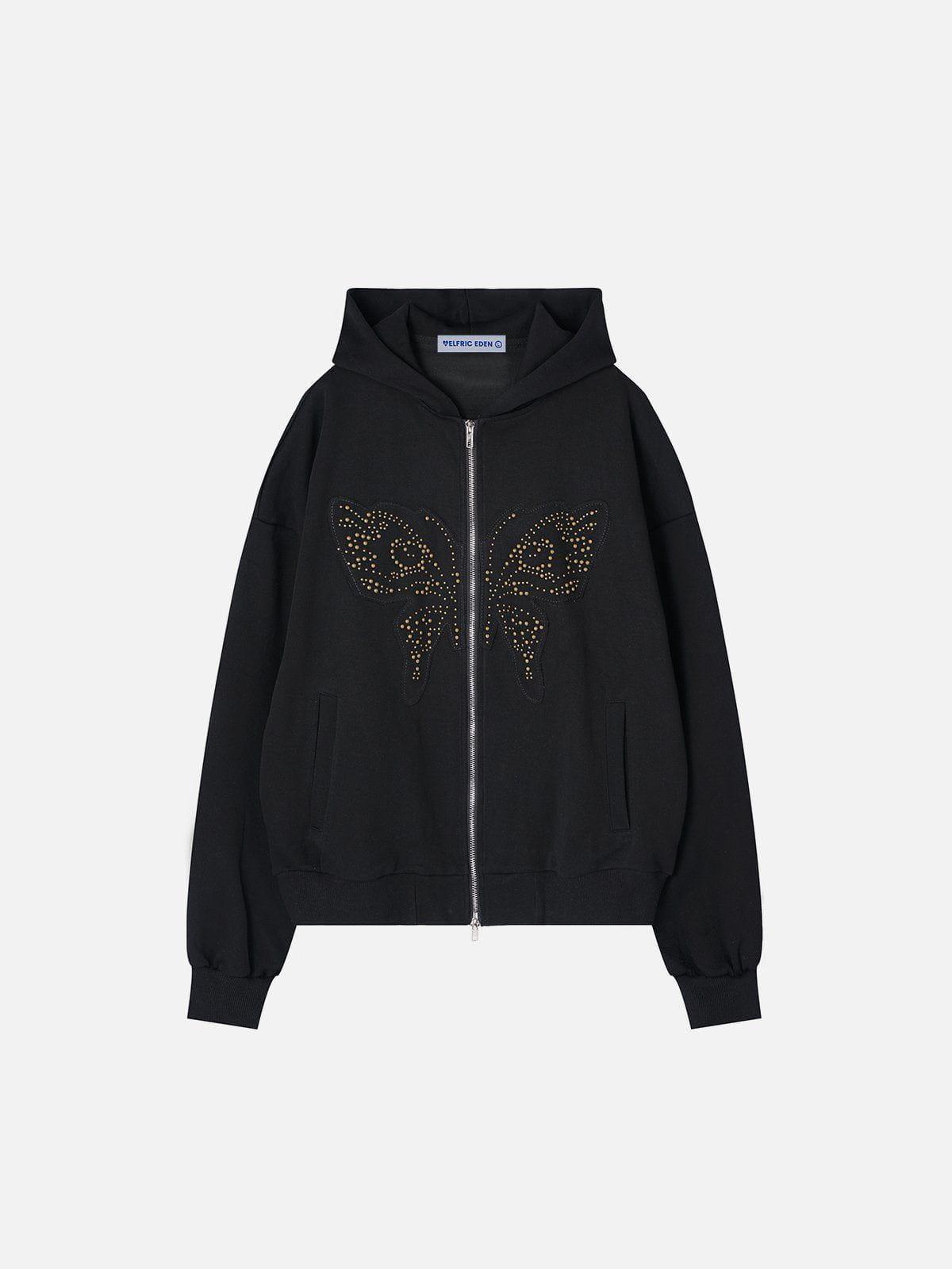 Aelfric Eden Rivet Butterfly Zip Up Hoodie Product Image