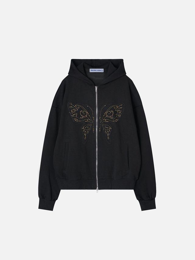 Aelfric Eden Rivet Butterfly Zip Up Hoodie Product Image