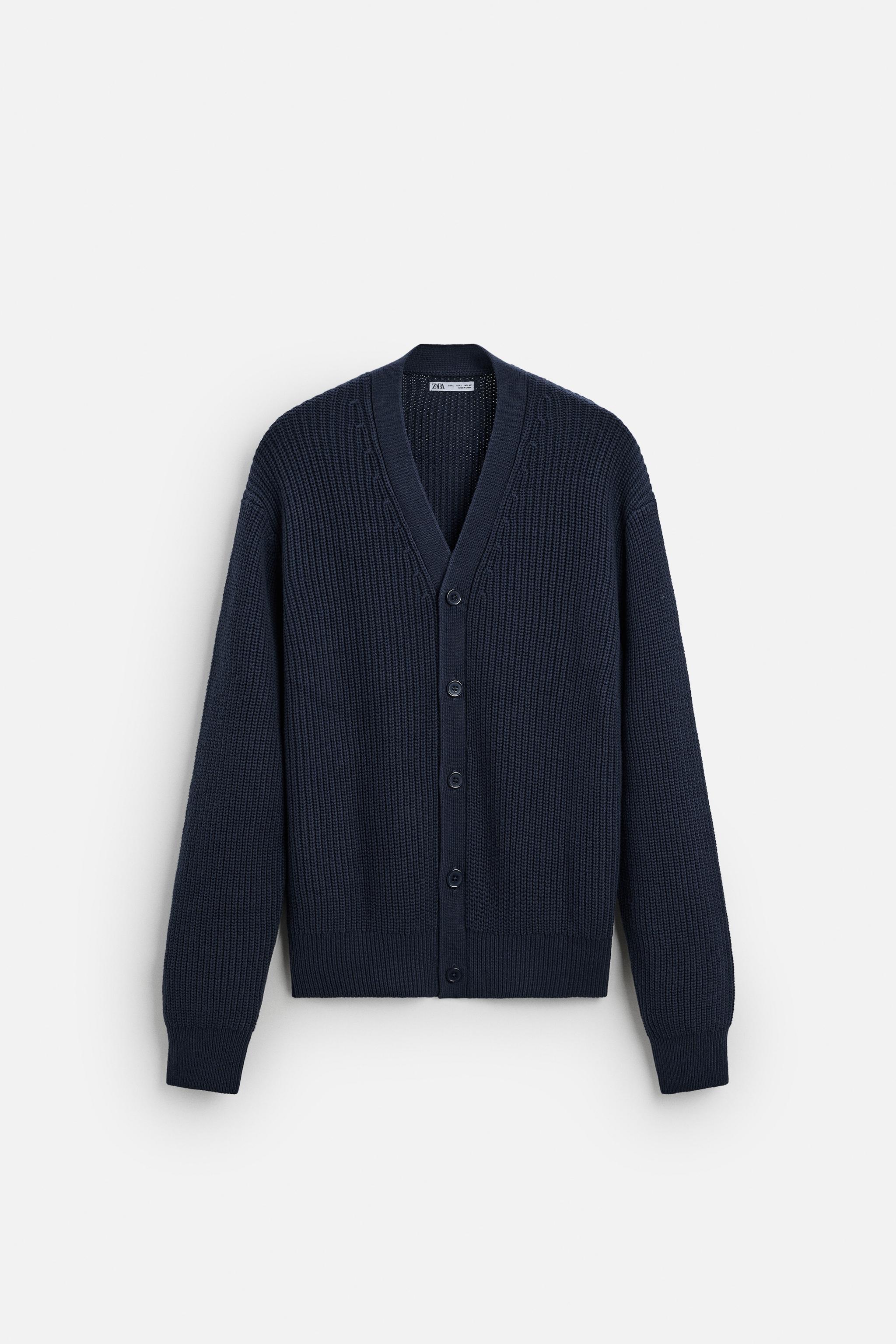 COTTON - WOOL RIB CARDIGAN Product Image