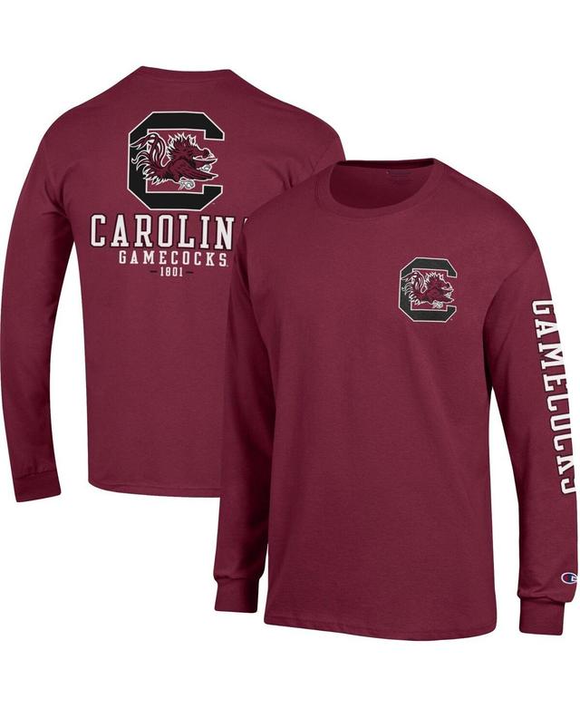 Mens Champion Garnet South Carolina Gamecocks Team Stack 3-Hit Long Sleeve T-shirt Product Image