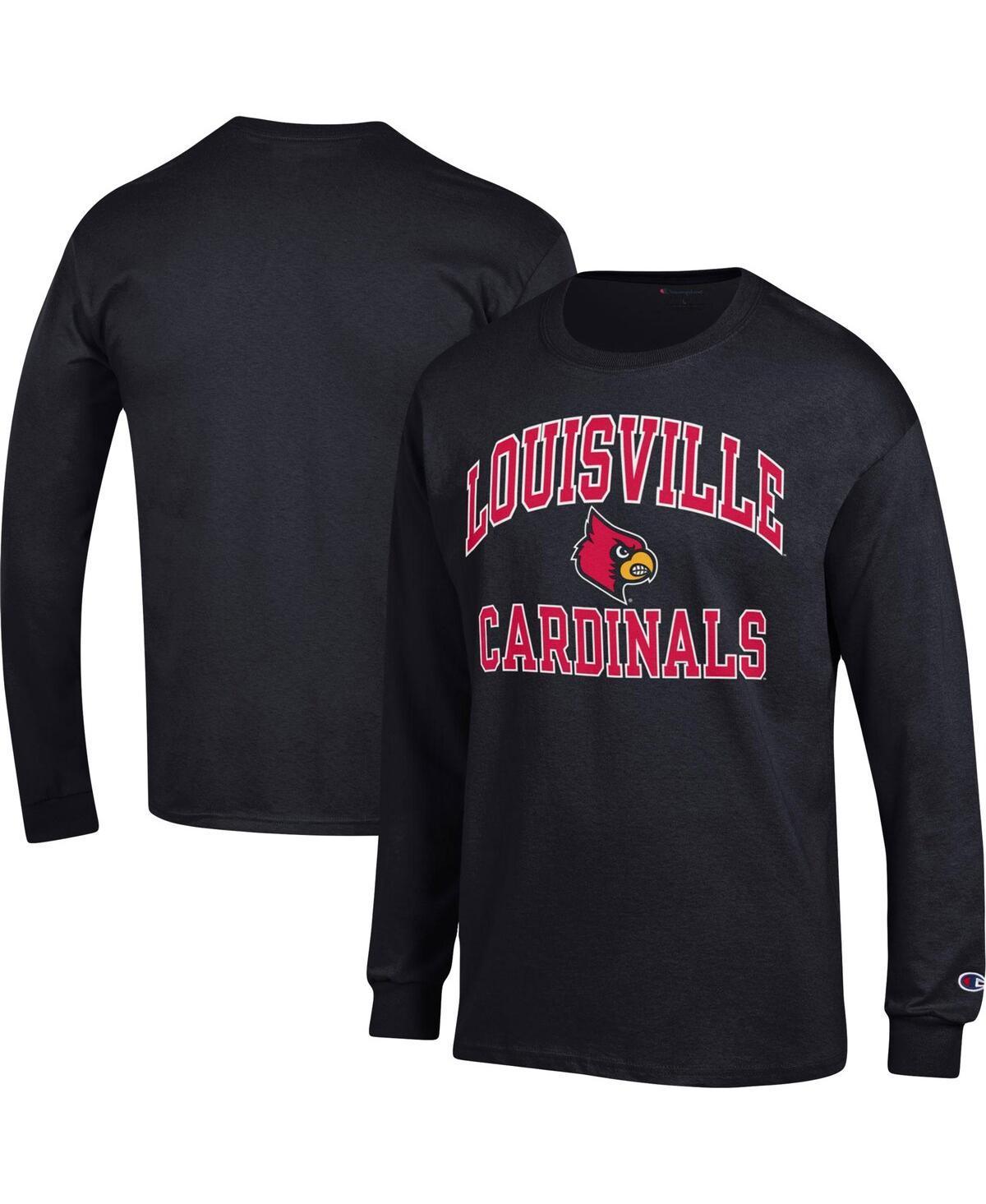 Mens Champion Black Louisville Cardinals High Motor Long Sleeve T-Shirt Product Image