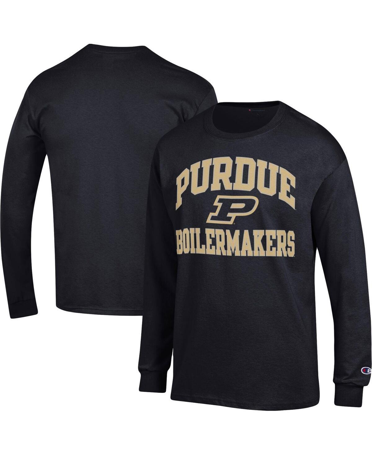 Mens Champion Black Purdue Boilermakers High Motor Long Sleeve T-shirt Product Image