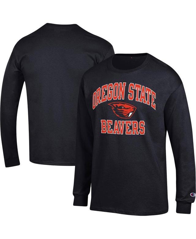 Mens Champion Black Oregon State Beavers High Motor Long Sleeve T-shirt Product Image