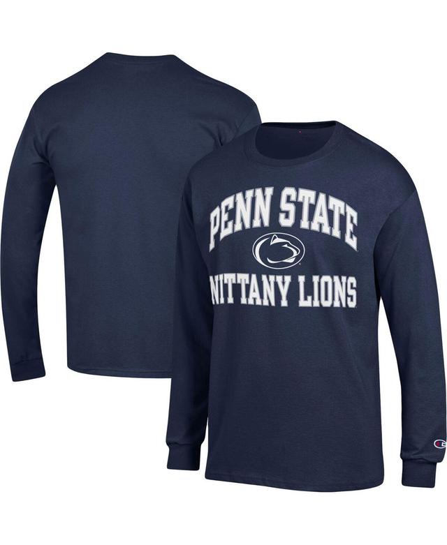 Mens Champion Navy Penn State Nittany Lions High Motor Long Sleeve T-shirt Product Image