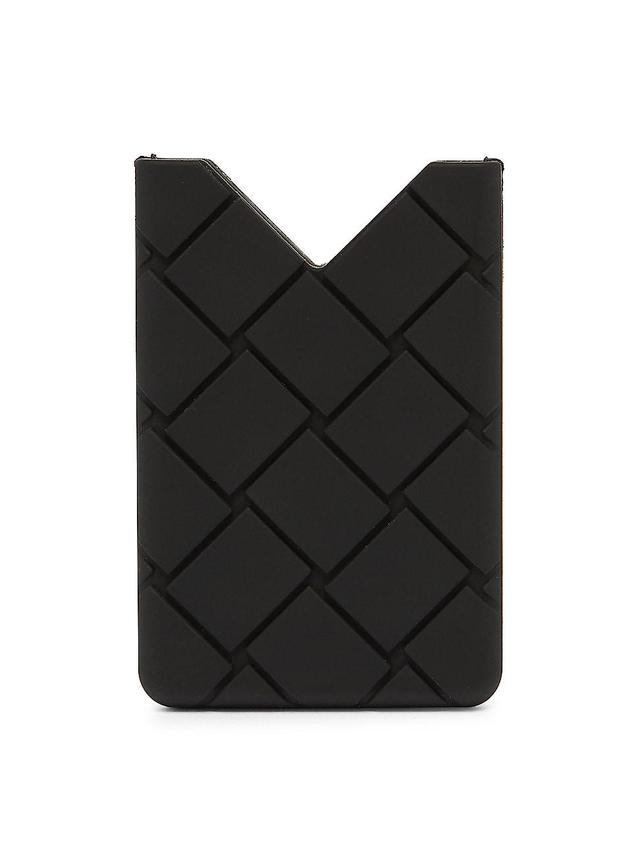 Mens Rubber Intrecciato Card Case Product Image