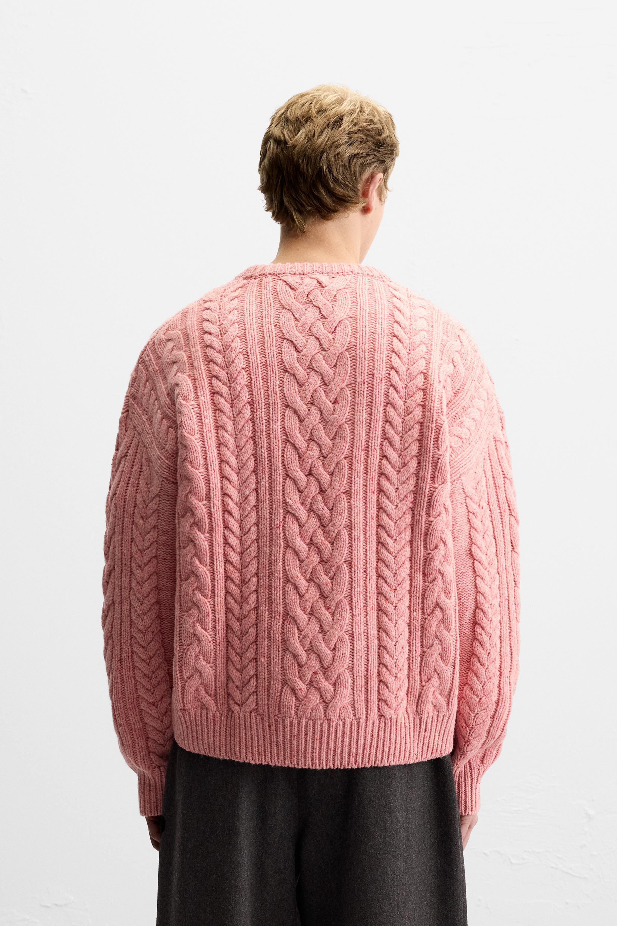 WOOL CABLE KNIT SWEATER Product Image