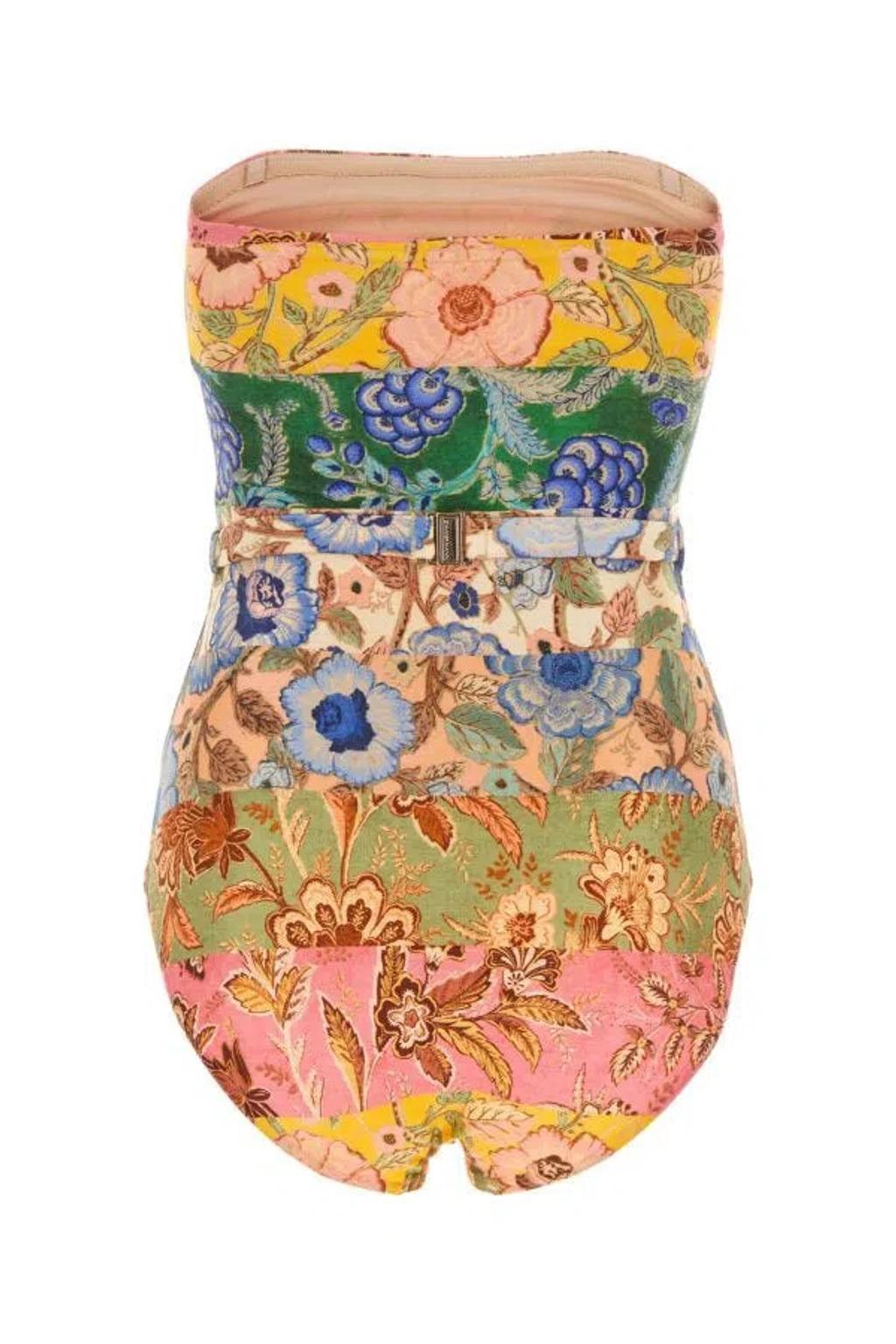 ZIMMERMANN Junie Swimsuit In Printed Stretch Nylon In Multicolor Product Image