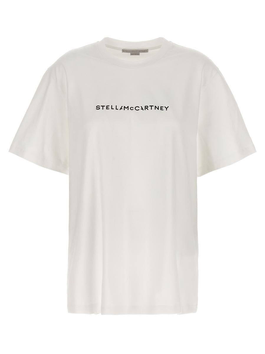 STELLA MCCARTNEY T-shirt With Logo In Bianco Product Image