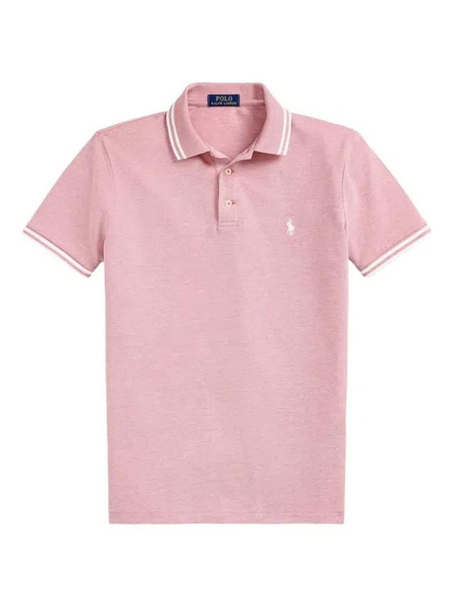 POLO RALPH LAUREN Men's Classic Fit Stretch Mesh Polo Shirt In Adirondack Berry White Product Image