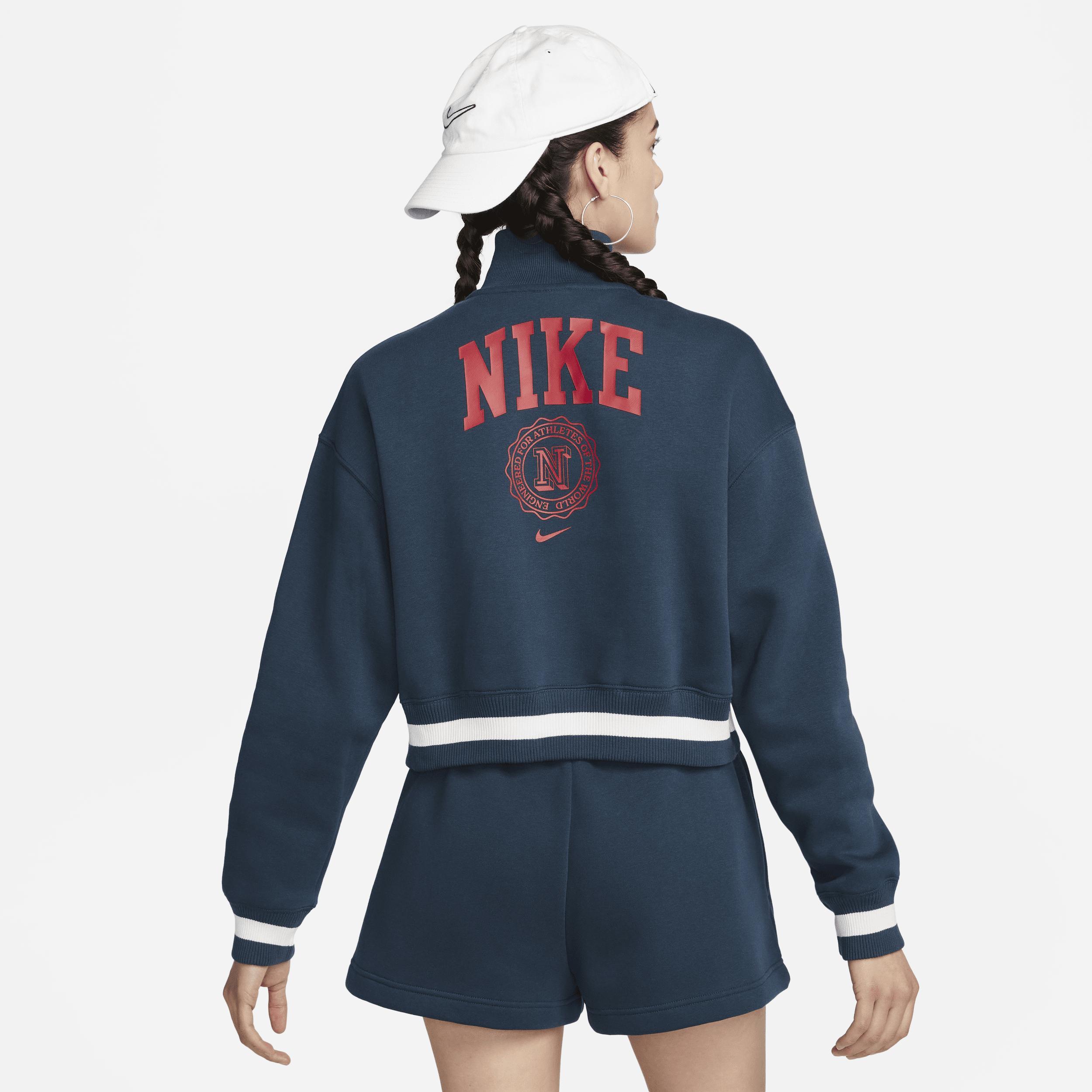 Women's Nike Sportswear Phoenix Fleece Heritage Oversized 1/2-Zip Crop Sweatshirt Product Image