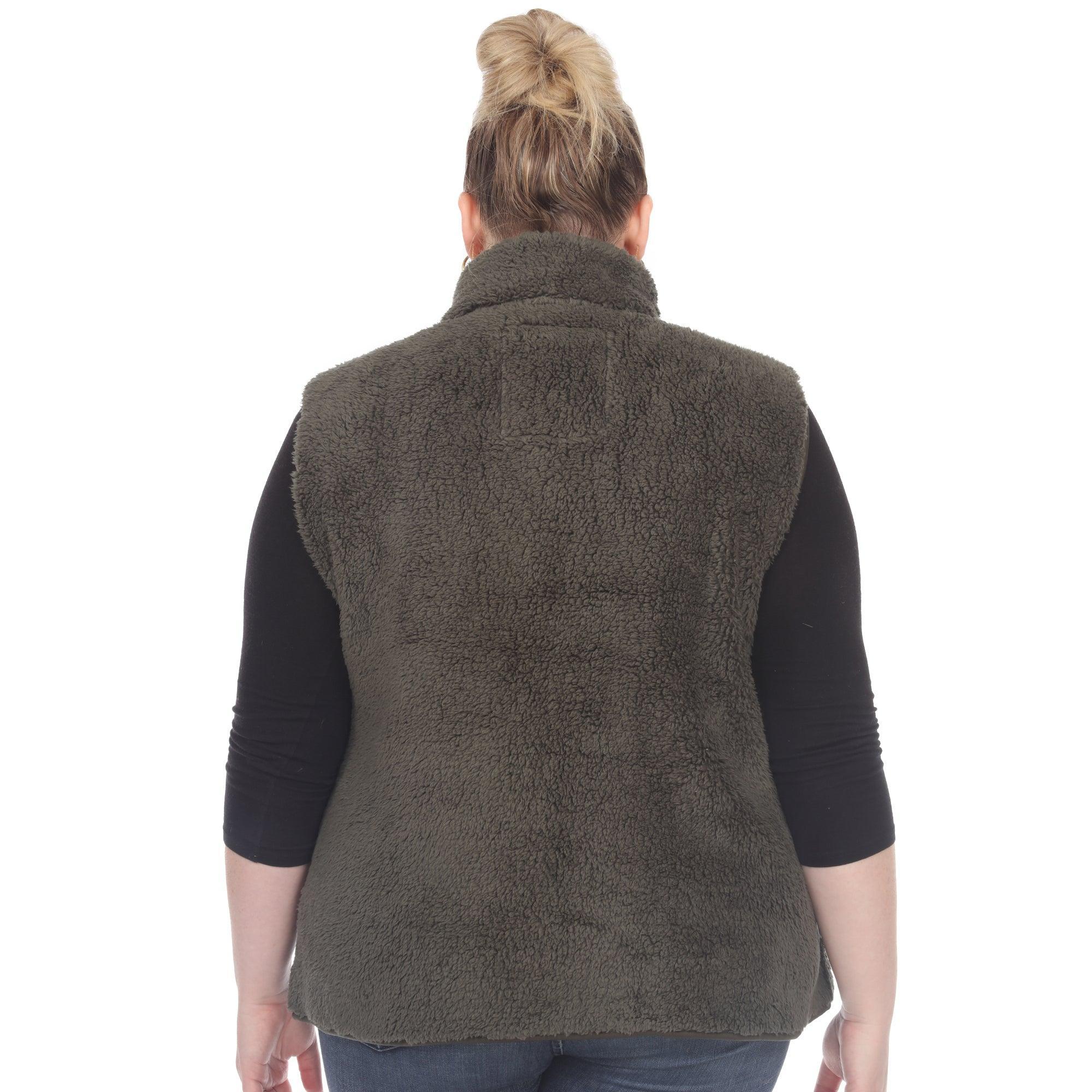 Zip up sherpa vest - Plus Product Image