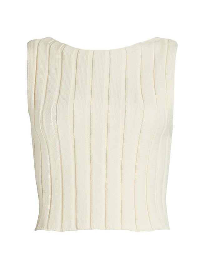 Womens Callie Cotton Rib-Knit Sweater Tank Product Image