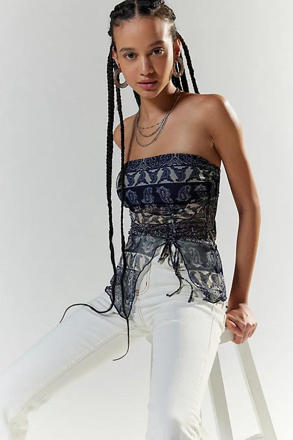 Silence + Noise Remy Mesh Flyaway Tube Top Womens at Urban Outfitters Product Image