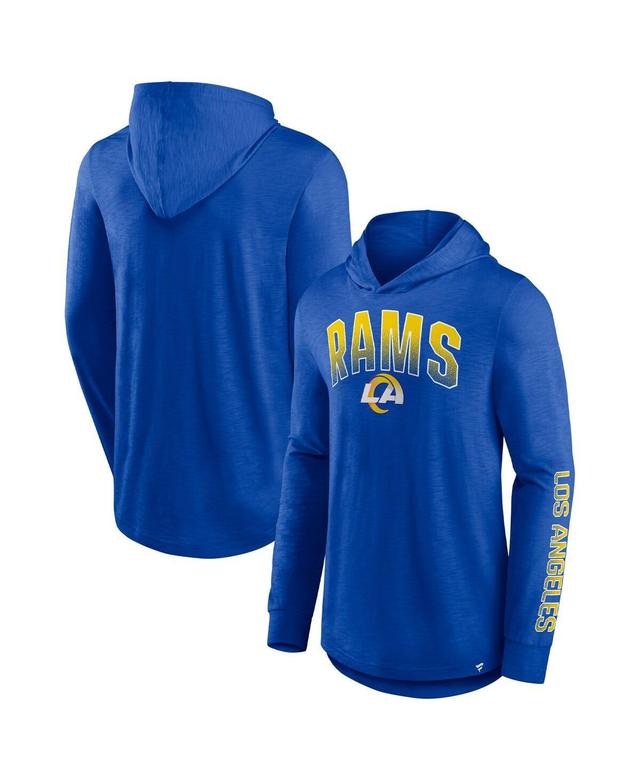 Mens Fanatics Branded Royal Los Angeles Rams Front Runner Long Sleeve Hooded T-Shirt Product Image