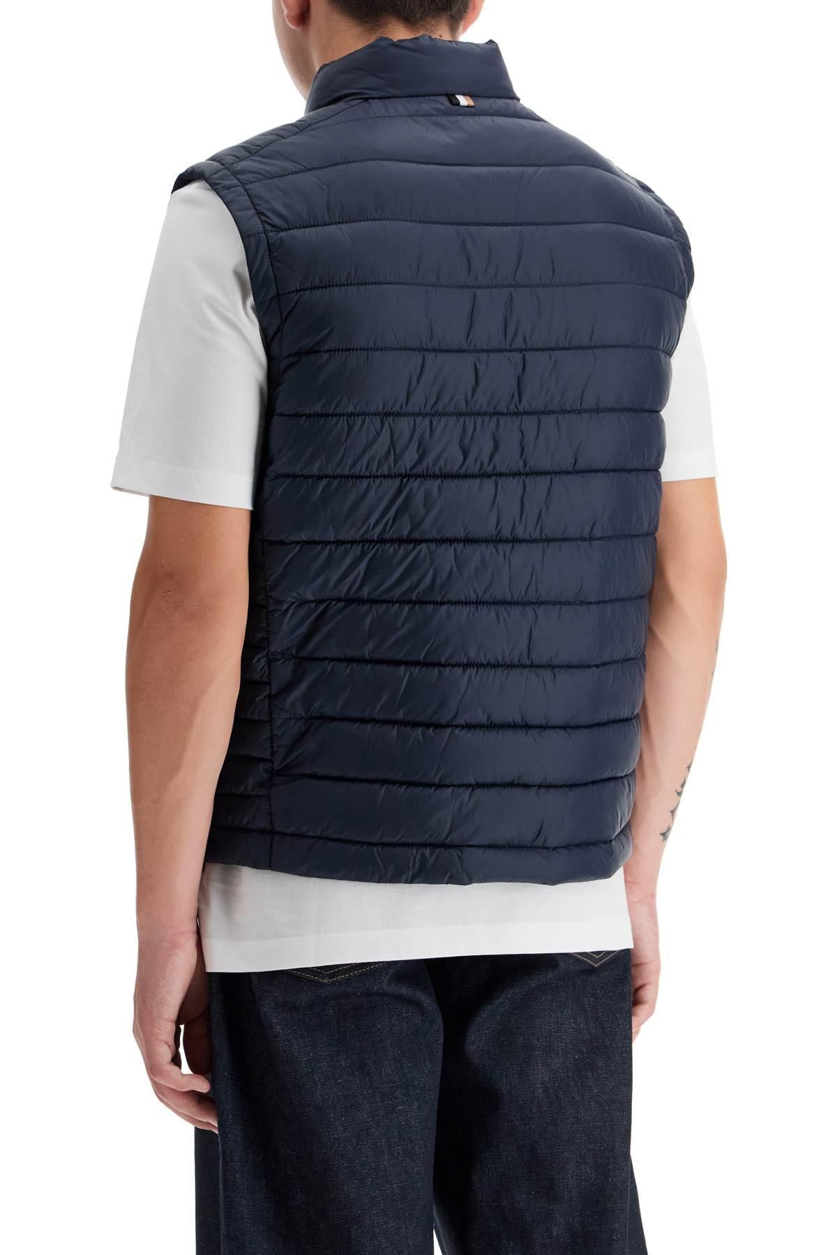 HUGO BOSS Calano Quilted Puffer Vest In Blue Product Image