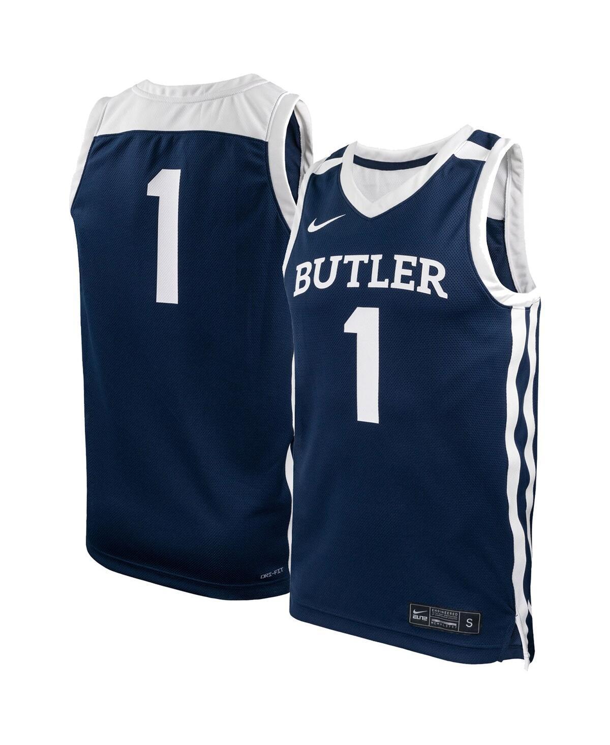 Mens Nike #1 Navy Butler Bulldogs Replica Basketball Jersey But Blue Product Image