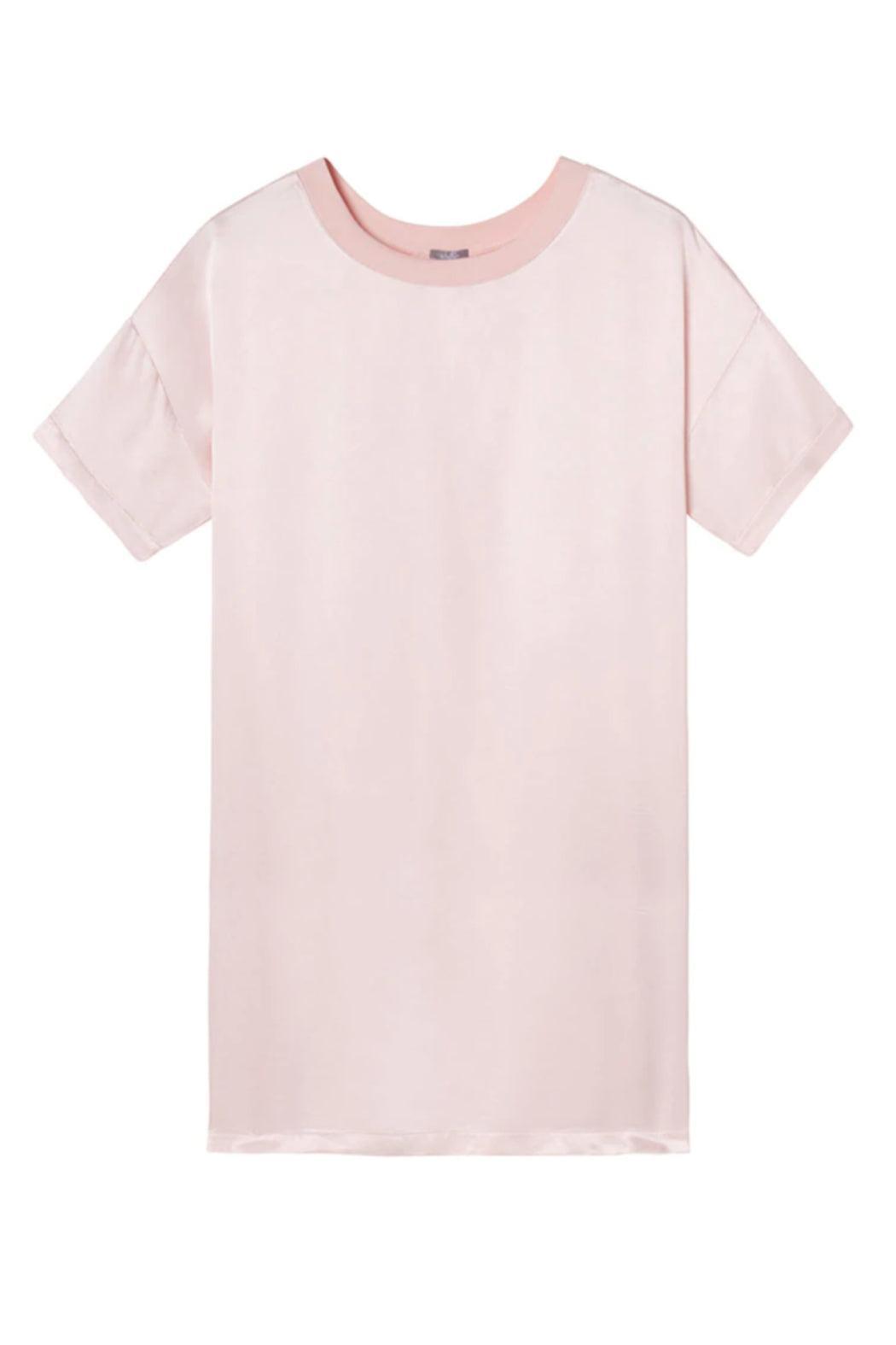 STONEY Crew Neck Satin Dress Product Image