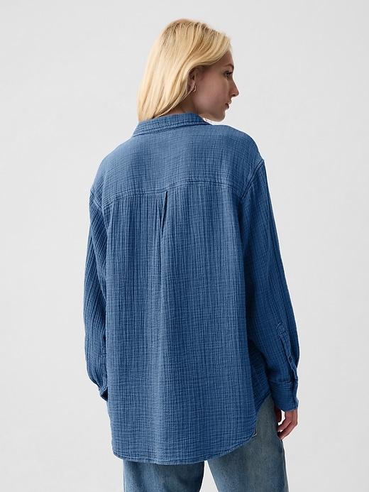 Crinkle Gauze Big Shirt Product Image