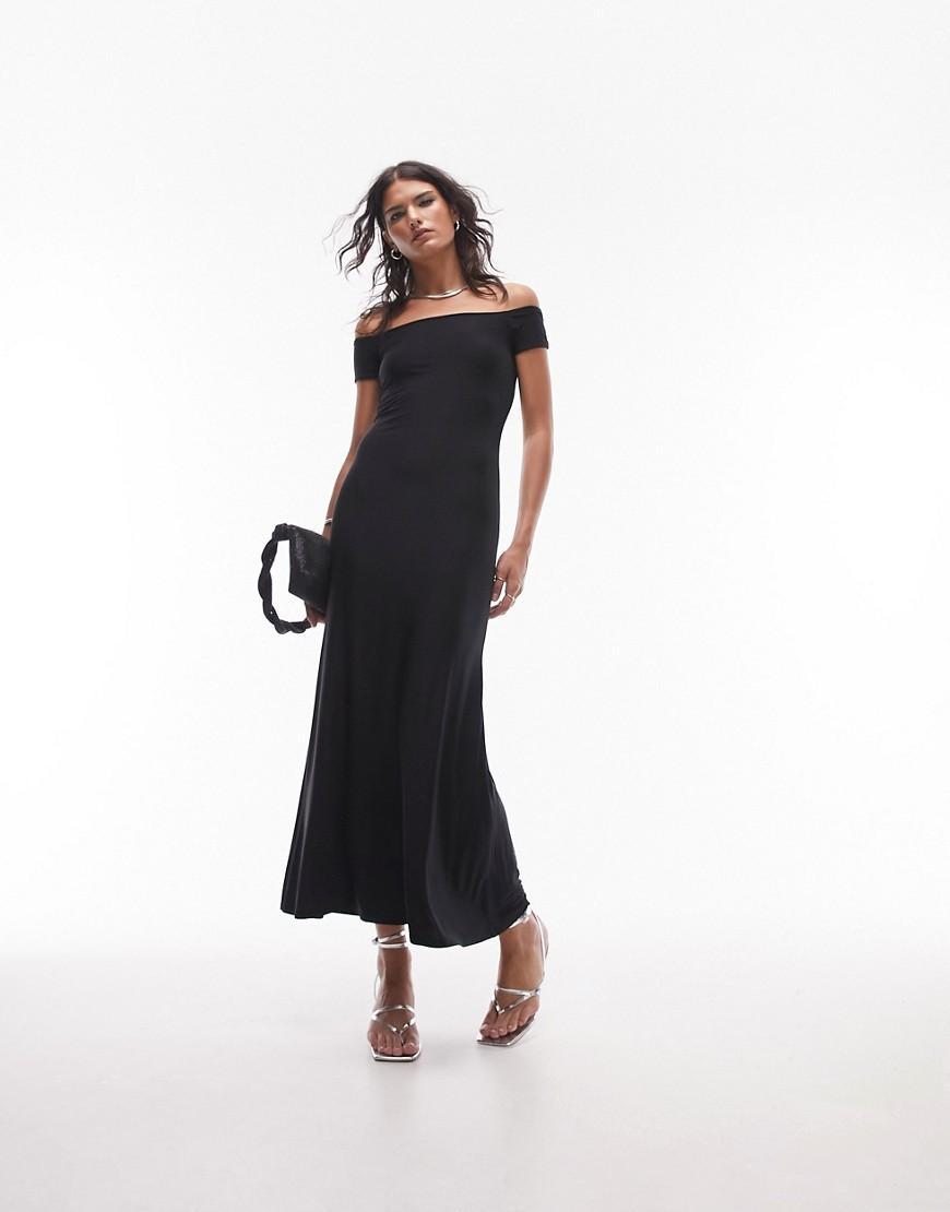 Topshop super soft shaping bardot maxi dress Product Image