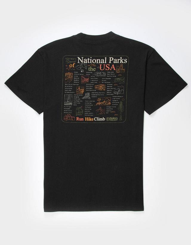 PARKS PROJECT National Parks Outline Checklist Mens Tee Product Image