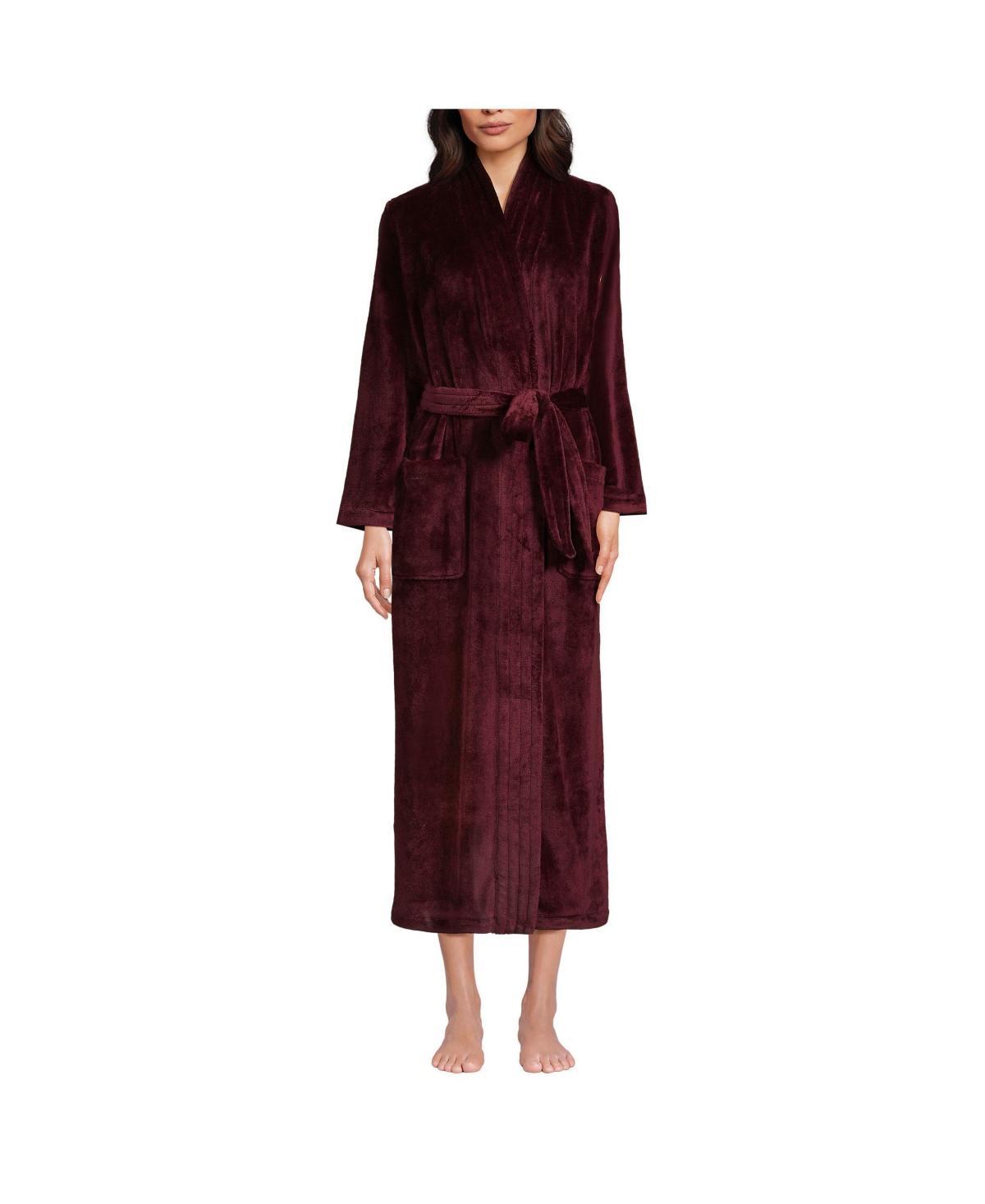 Lands End Womens Cozy Plush Long Wrap Robe Product Image