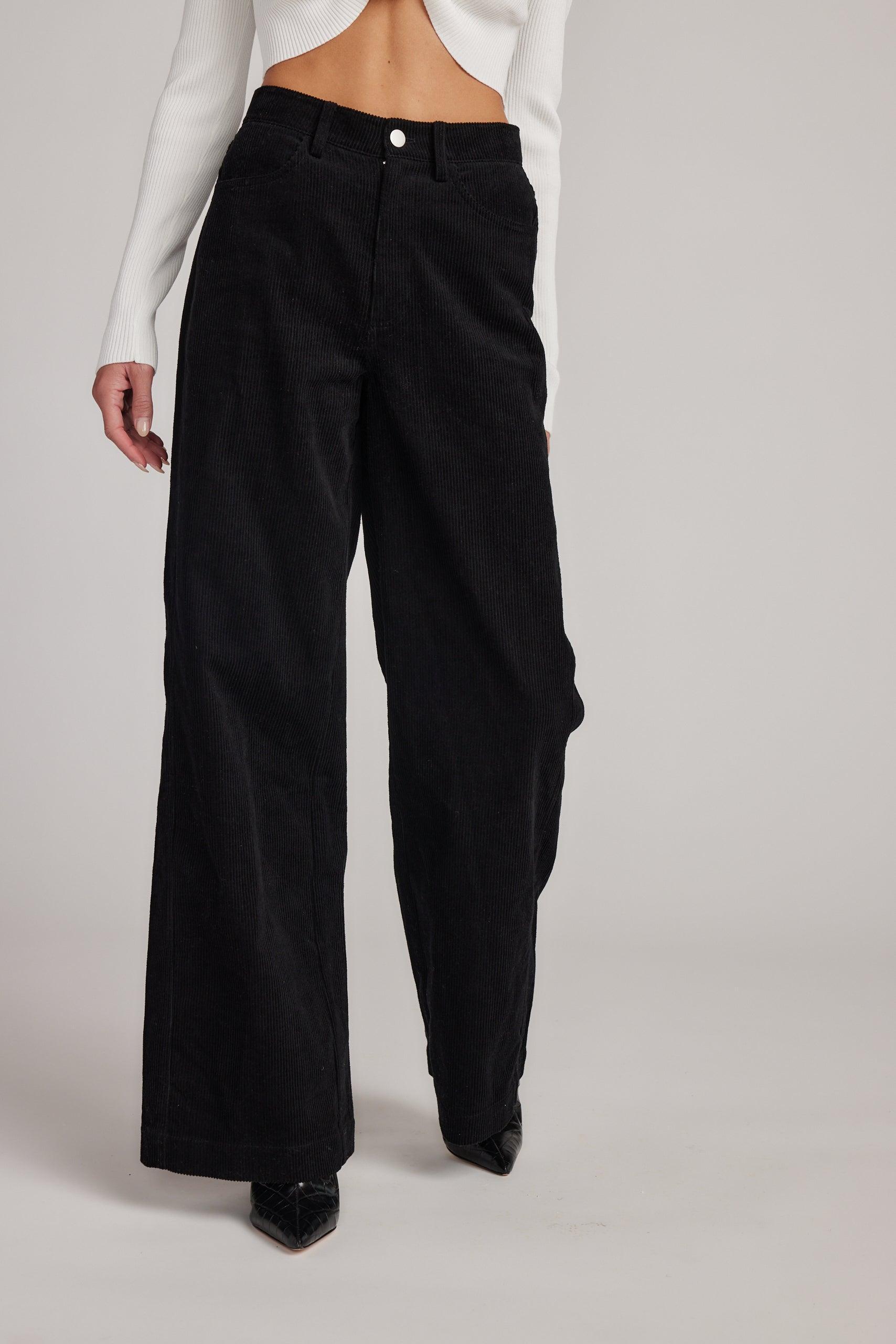 Clarence Black Corduroy Pants Product Image