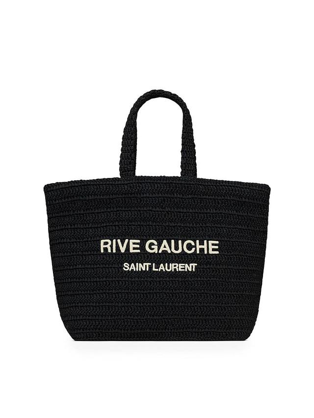 Womens Rive Gauche Raffia Crochet Bag Product Image