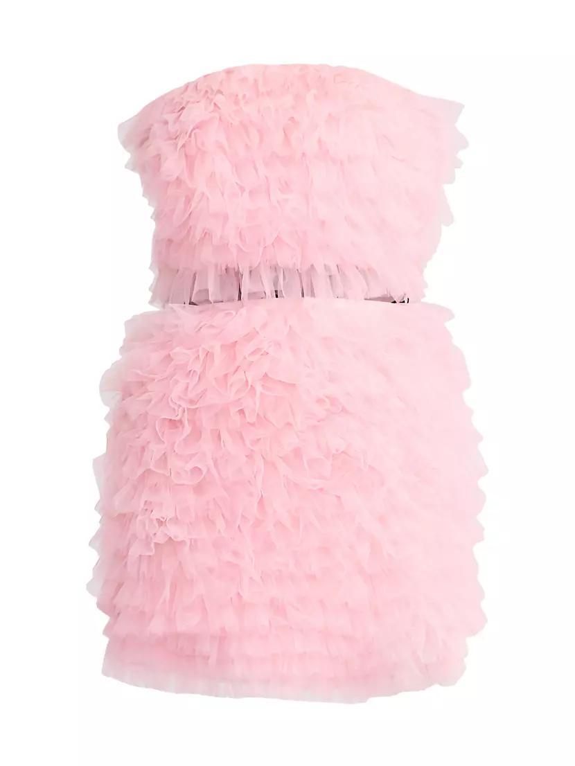 Textured Tulle Strapless Minidress Product Image