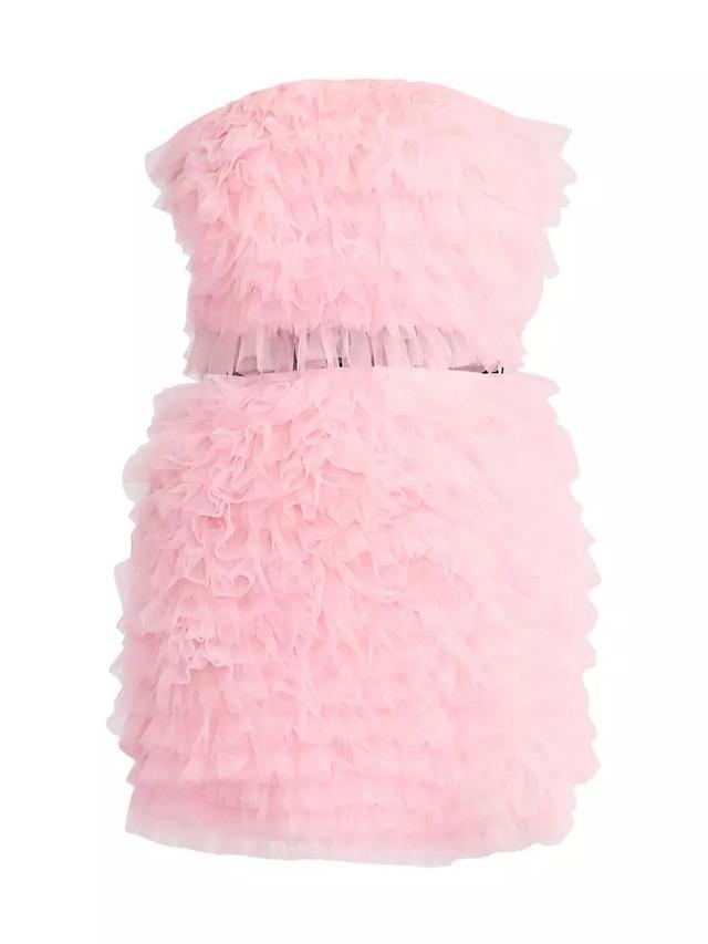 Textured Tulle Strapless Minidress Product Image