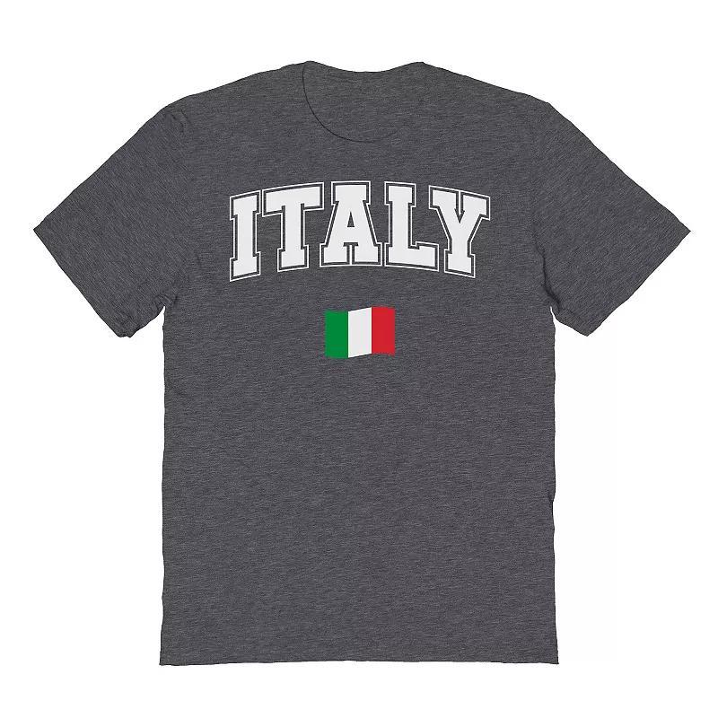 Mens Italy Flag Graphic Tee Dark Grey Product Image