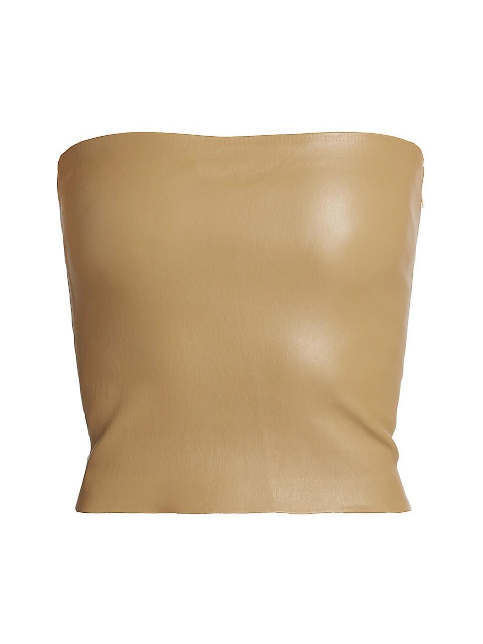 Womens Leather Tube Top Product Image