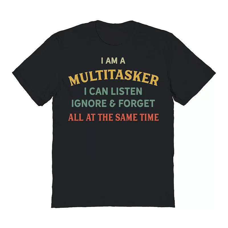 Mens COLAB89 by Threadless I am a Multitasker I Can Listen Ignore Graphic Tee Product Image