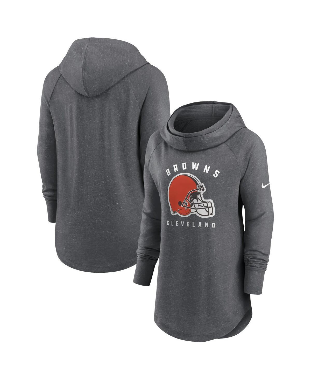 Womens Nike Heather Charcoal Arizona Cardinals Raglan Funnel Neck Pullover Hoodie Product Image