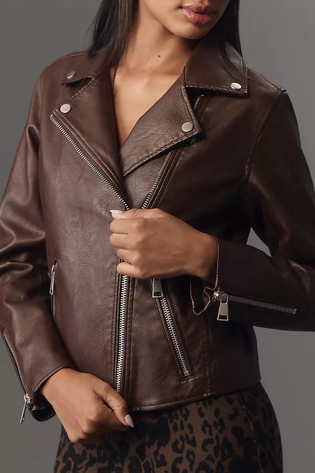 By Anthropologie Faux-Leather Moto Jacket Product Image