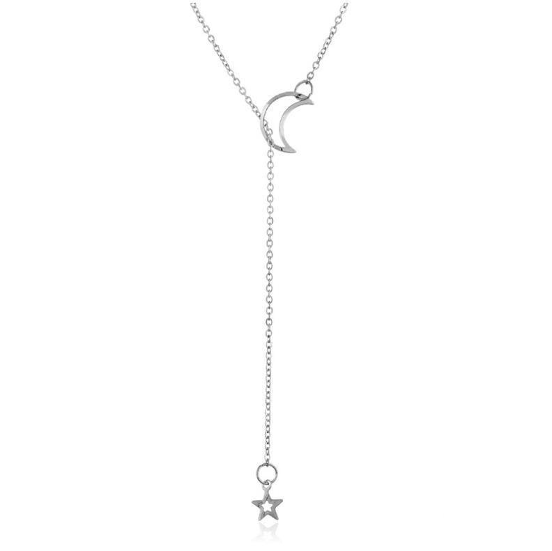 Moon Star Drop Necklace Product Image