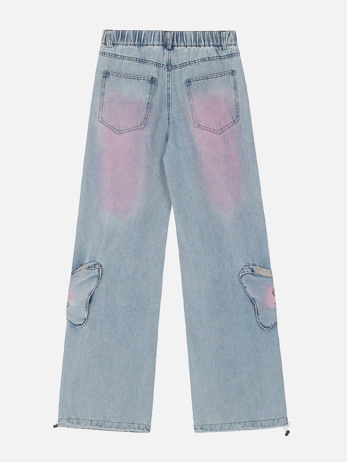 Aelfric Eden Butterfly Pocket Washed Jeans Female Product Image