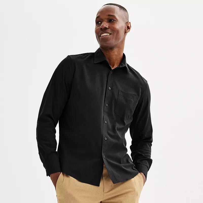 Mens FLX Performance Untucked-Fit Long Sleeve Button Down Shirt Product Image