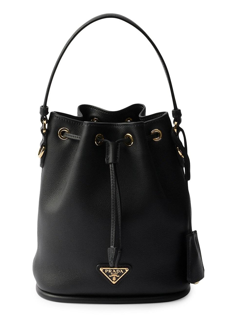 Womens Leather Bucket Mini Bag Product Image