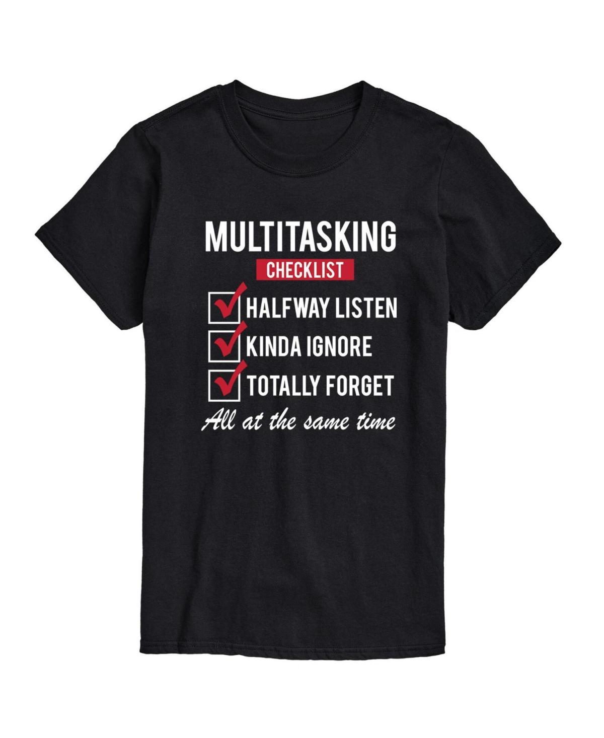 Big & Tall Multitasking Checklist Tee, Mens Black Product Image