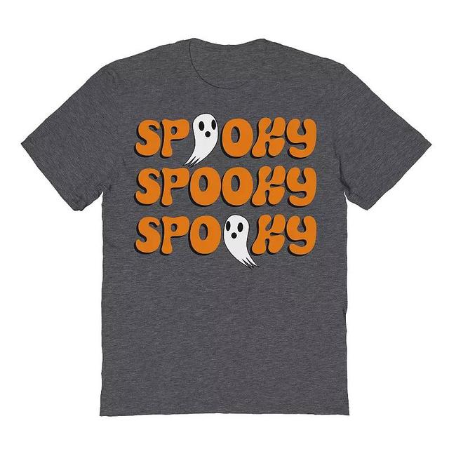 Mens Spooky Spooky Spooky Halloween Graphic Tee Dark Grey Product Image