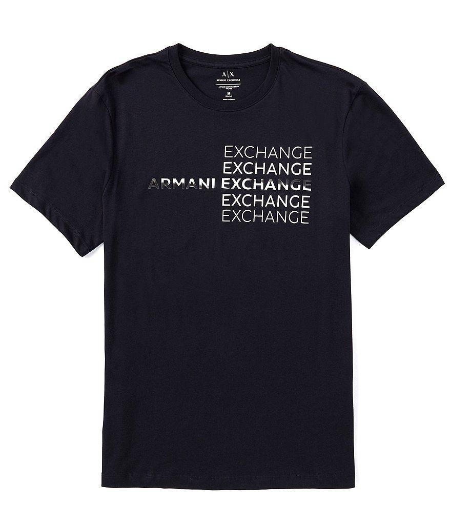 Armani Exchange Metallic Logo Short Sleeve T-Shirt Product Image