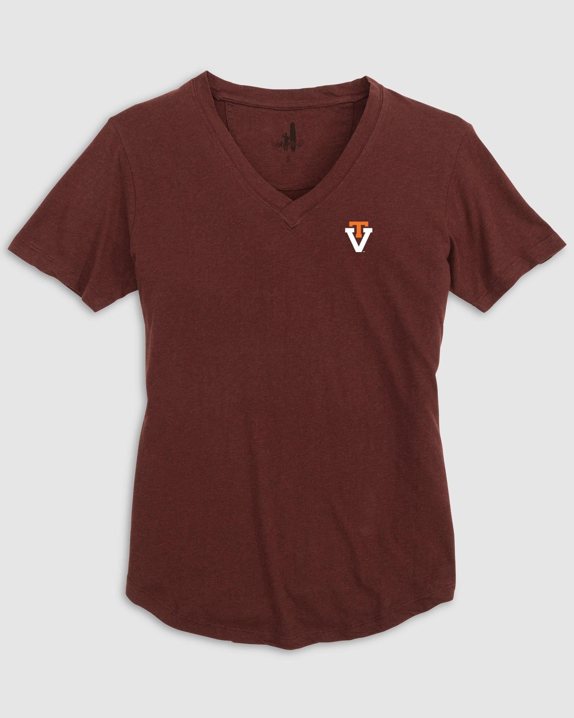 johnnie-O Womens Virginia Tech Merediths V-Neck T-Shirt - Vault Logo Product Image