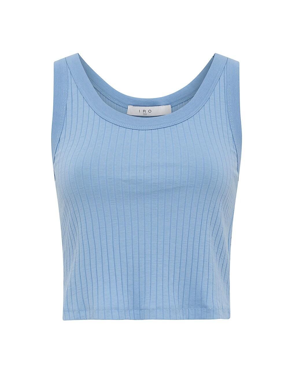 Womens Emma Cropped Ribbed Tank Top product image