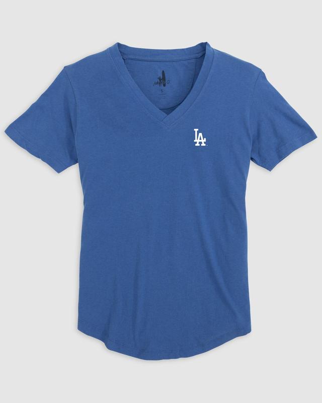 johnnie-O Womens Los Angeles Dodgers Merediths V-Neck T-Shirt Product Image