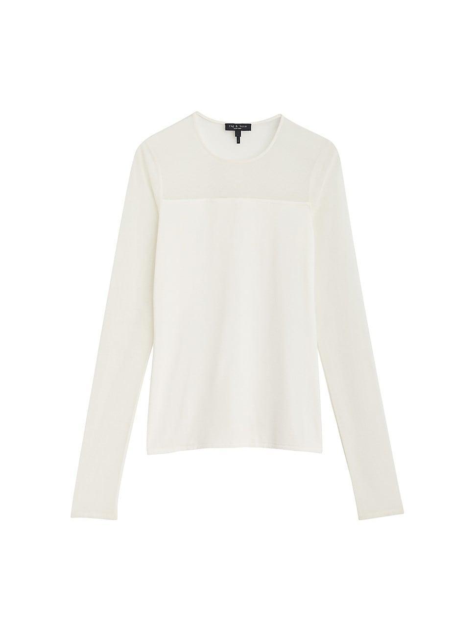 rag & bone Luca Mixed Media Long Sleeve Tee Product Image