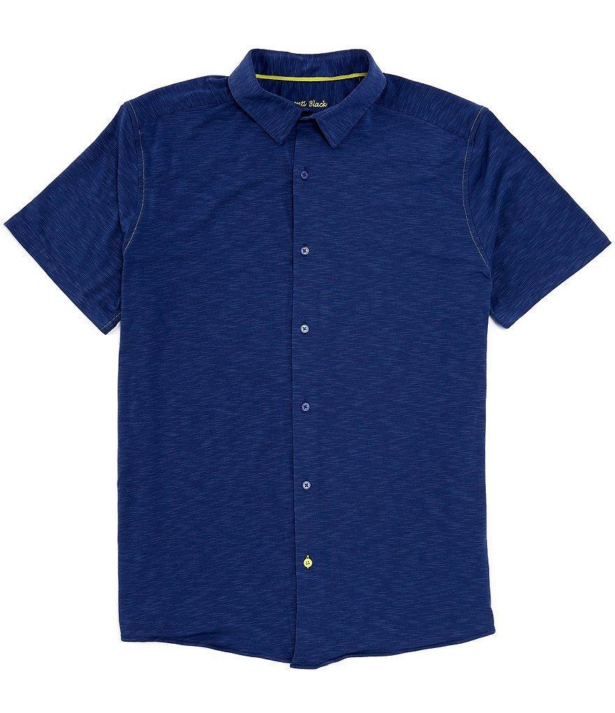 Visconti Stretch Textured Short Sleeve Woven Shirt Product Image