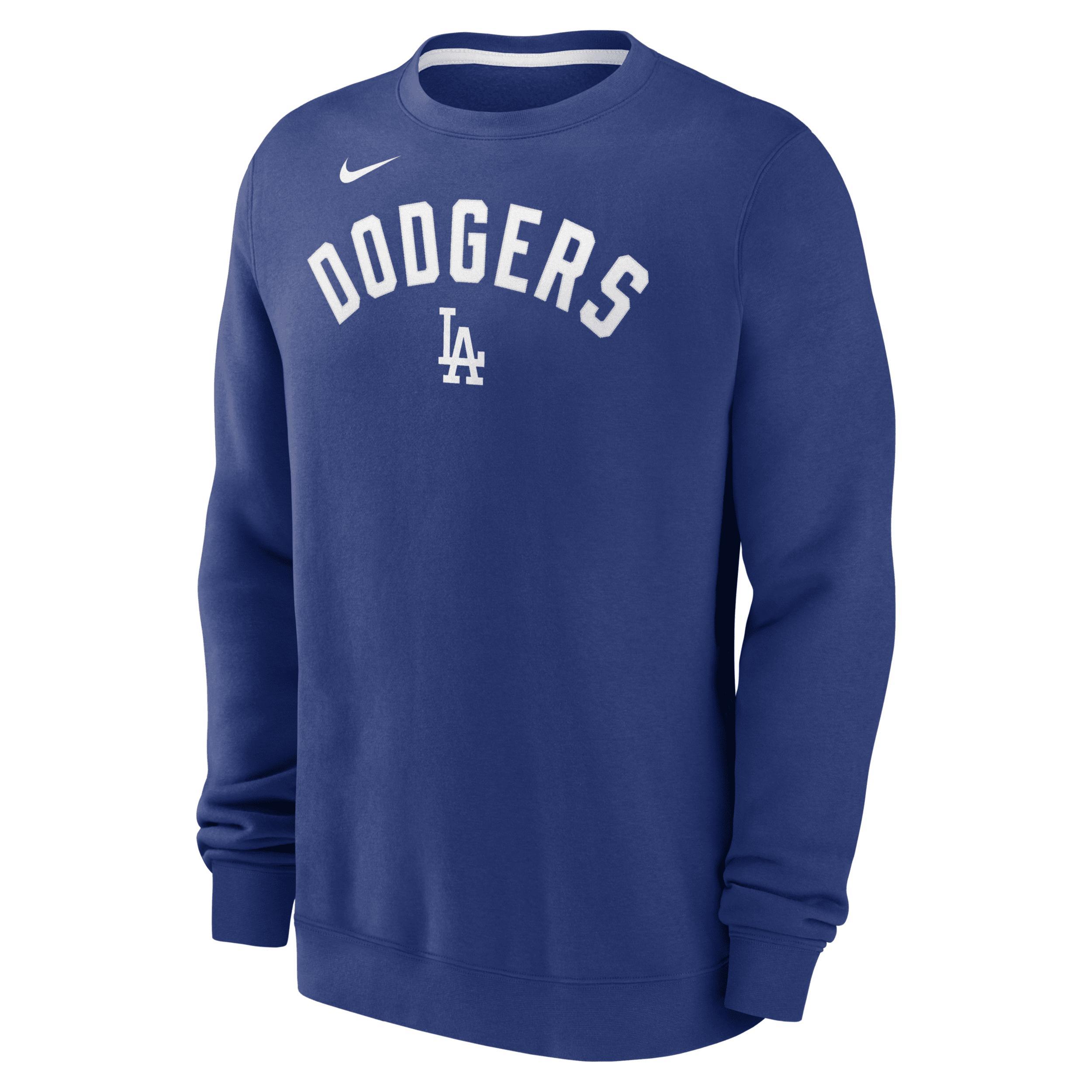 Mens Nike Royal Los Angeles Dodgers Classic Fleece Performance Pullover Sweatshirt Product Image