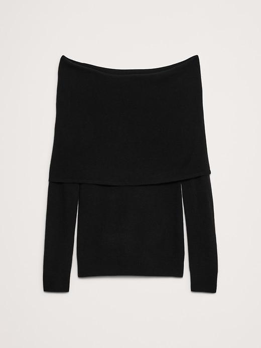 Lightweight Cashmere Off-Shoulder Sweater Product Image