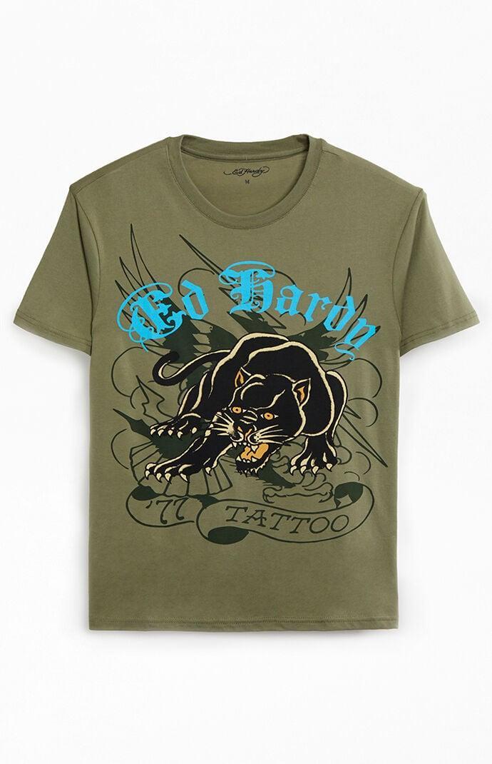 Ed Hardy Mens Crouching Panther T-Shirt Product Image