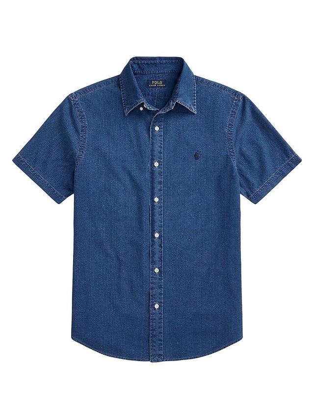 Mens Classic-Fit Cotton Seersucker Short-Sleeve Shirt Product Image